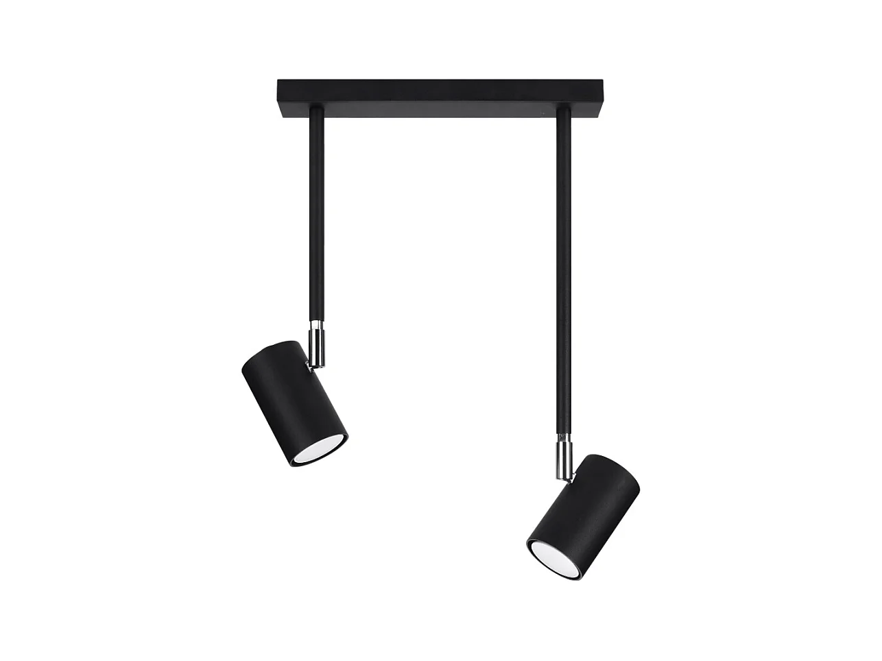 Plafony nowoczesny Novatel, stal - 2 źródło światła 3000K - L.30 x H.43 cm - czarny