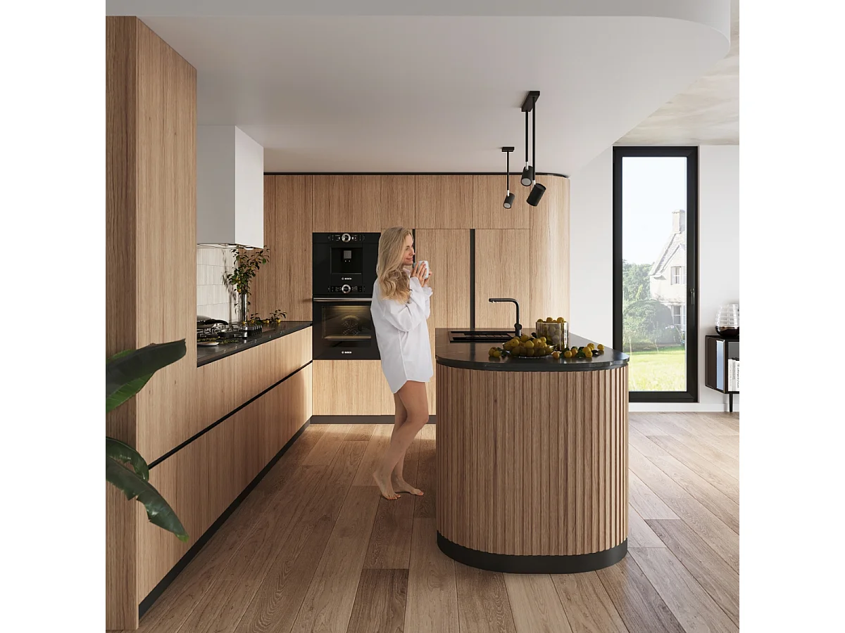 Plafonniers Novatel moderne en acier - 2 sources lumineuses 3000K - L.30 x H.43 cm - noir