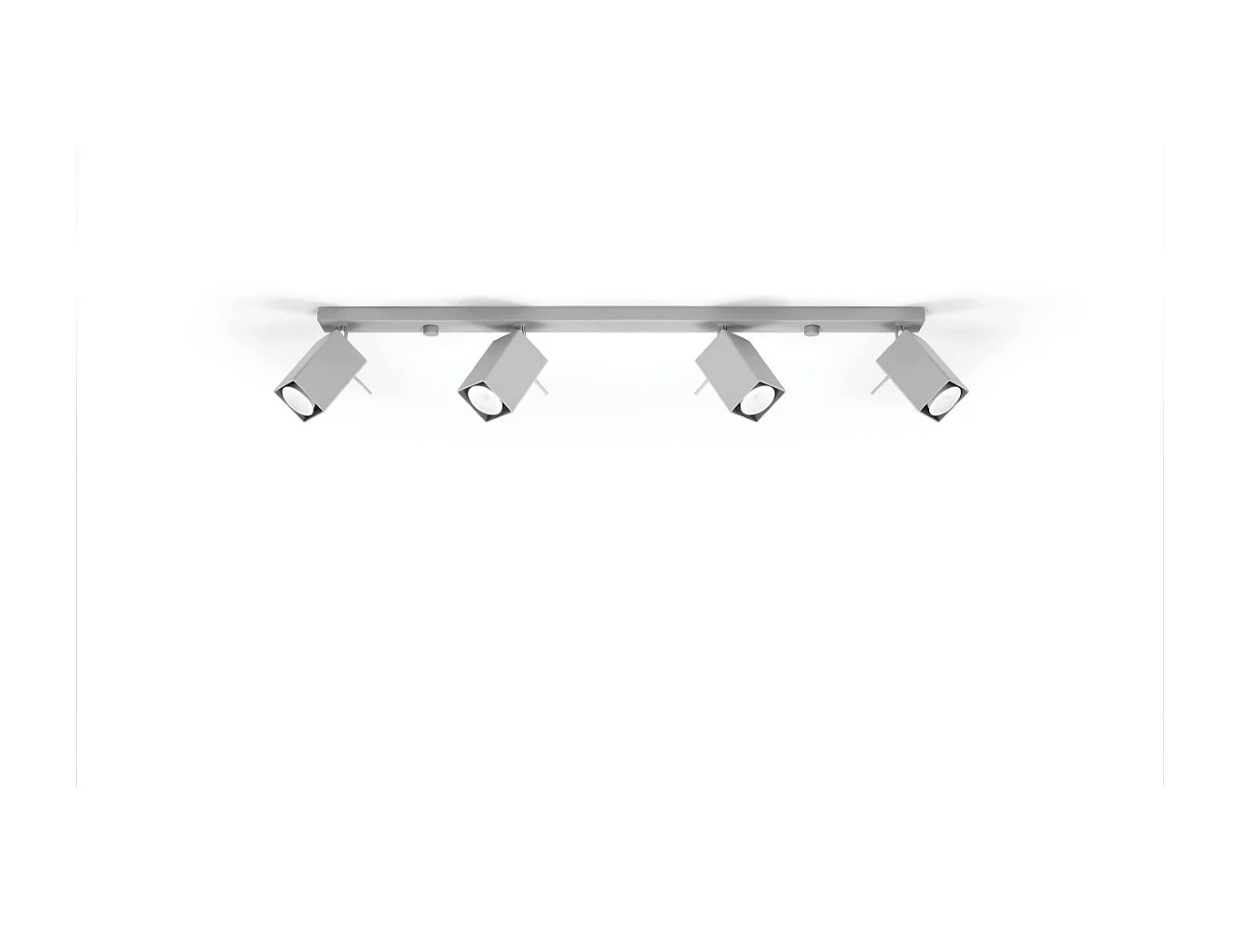 Plafonniers Briow moderne en acier - 4 sources lumineuses 3000K - L.80 x H.16 cm - gris