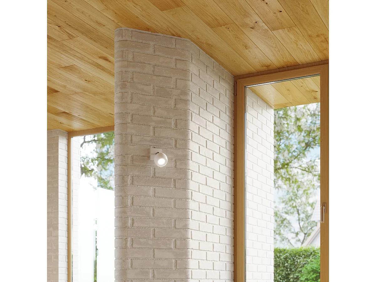 Luminárias de teto Rayis moderno, aço - 2 fontes de luz 3000K - L.30 x H.16 cm - branco