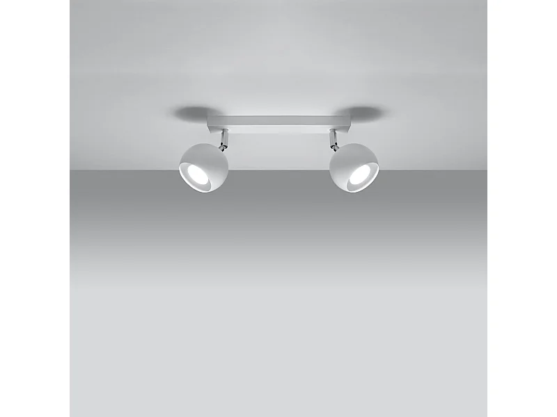 Plafondlampen Rayis modern van  - 2 lichtbronnen 3000K - L.30 x H.16 cm - wit