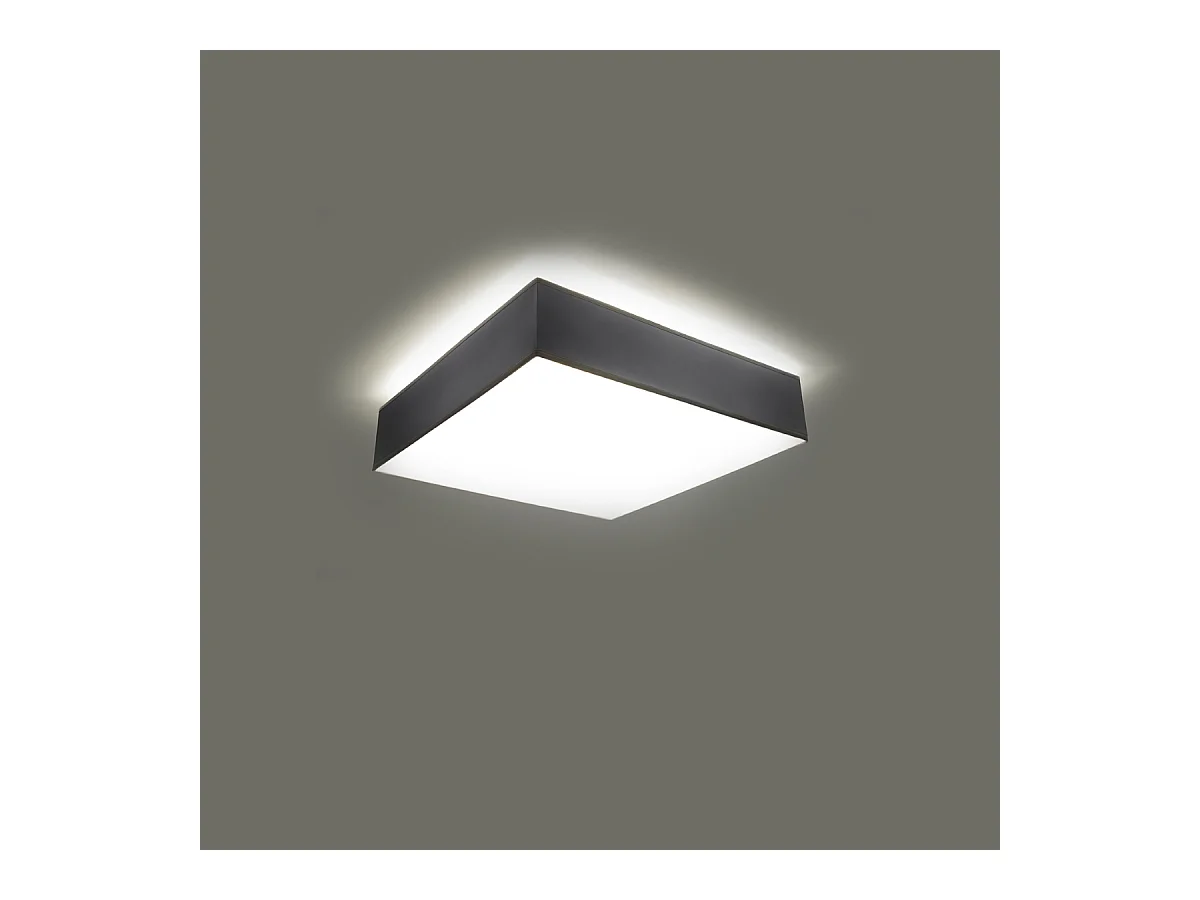 Plafonniers Care minimaliste en PVC - 1 sources lumineuses 4000K - L.25 x H.11 cm - gris