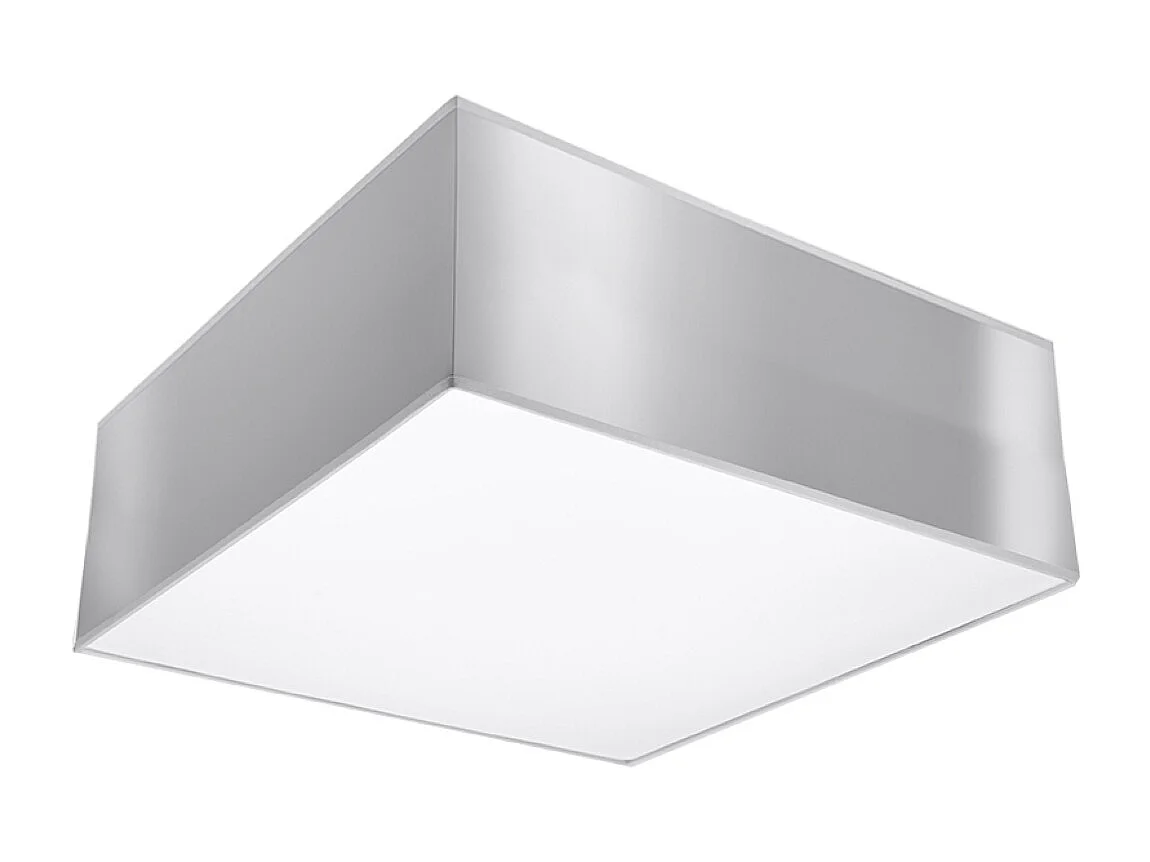 Plafonniers Care minimaliste en PVC - 1 sources lumineuses 4000K - L.25 x H.11 cm - gris