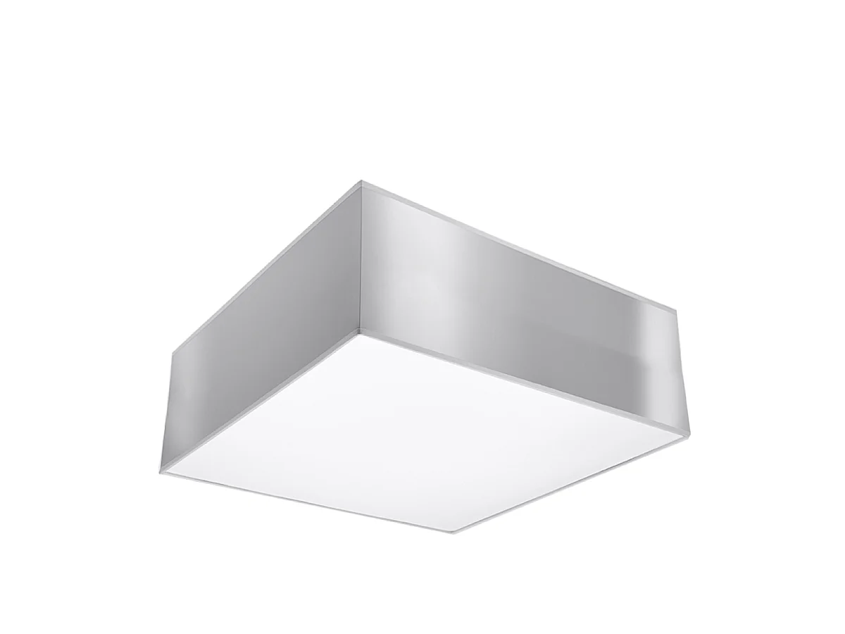 Plafondlampen Care minimalistisch van  - 1 lichtbronnen 4000K - L.25 x H.11 cm - grijs