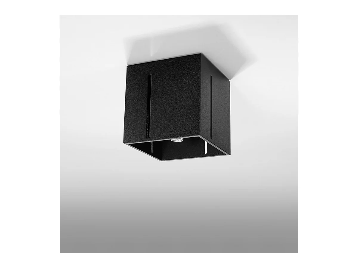 Plafonniers Luminara moderne en aluminium - 1 sources lumineuses 3000K - L.10 x H.10 cm - noir