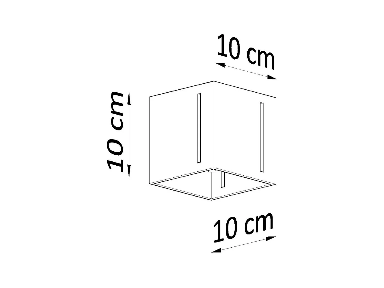 Plafonniers Luminara moderne en aluminium - 1 sources lumineuses 3000K - L.10 x H.10 cm - noir