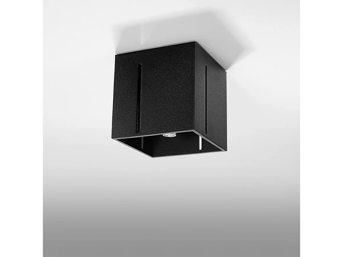 Plafonniers Luminara moderne en aluminium - 1 sources lumineuses 3000K - L.10 x H.10 cm - noir