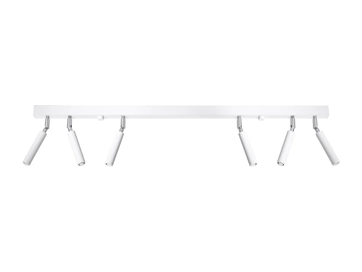Plafonniers Astix moderne en aluminium - 6 sources lumineuses 3000K - L.100 x H.20 cm - blanc
