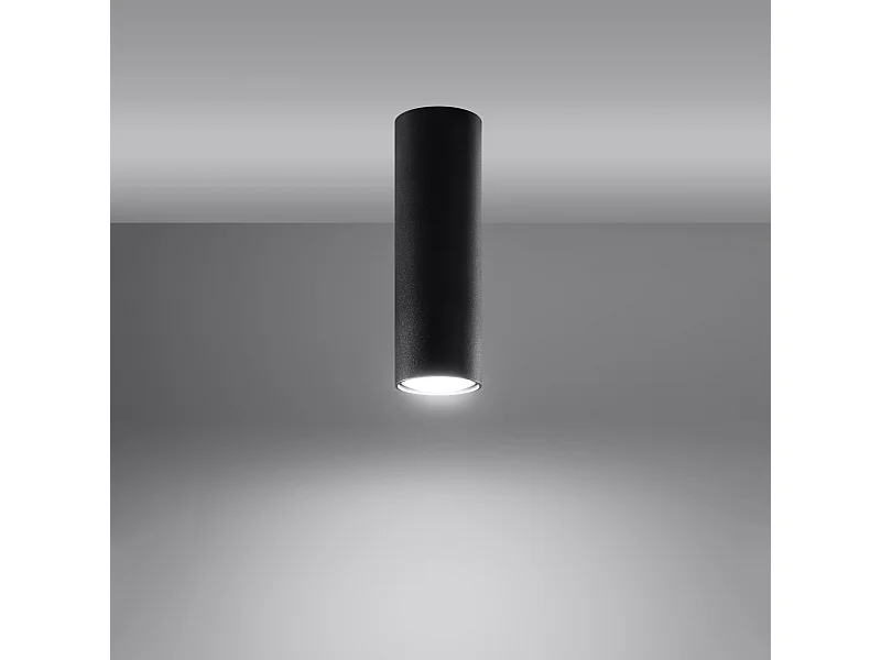 Plafondlampen Toris modern van  - 1 lichtbronnen 3000K - L.6 x H.20 cm - zwart