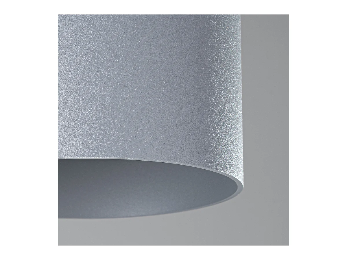 Plafondlampen Shiis minimalistisch van  - 1 lichtbronnen 3000K - L.12 x H.11 cm - grijs