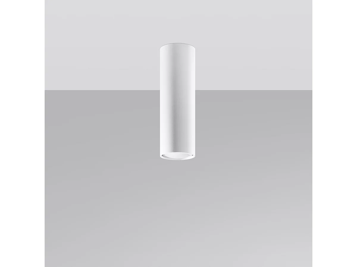 Plafonniers Toris moderne en acier - 1 sources lumineuses 3000K - L.6 x H.20 cm - blanc