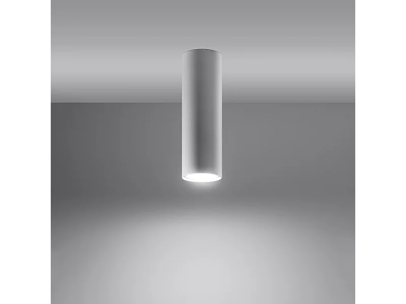 Plafonniers Toris moderne en acier - 1 sources lumineuses 3000K - L.6 x H.20 cm - blanc