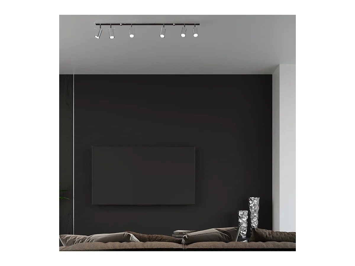 Plafonniers Briix moderne en acier - 4 sources lumineuses 3000K - L.25 x H.16 cm - chrome