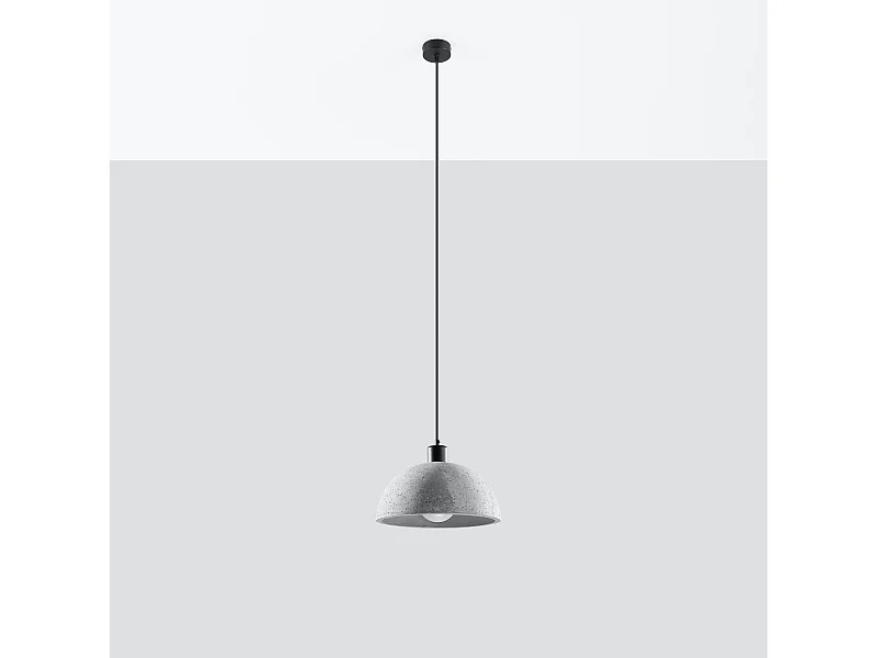 Lampy wiszące industrialny Tikolito, beton - 1 źródło światła 4000K - L.30 x H.120 cm - szary