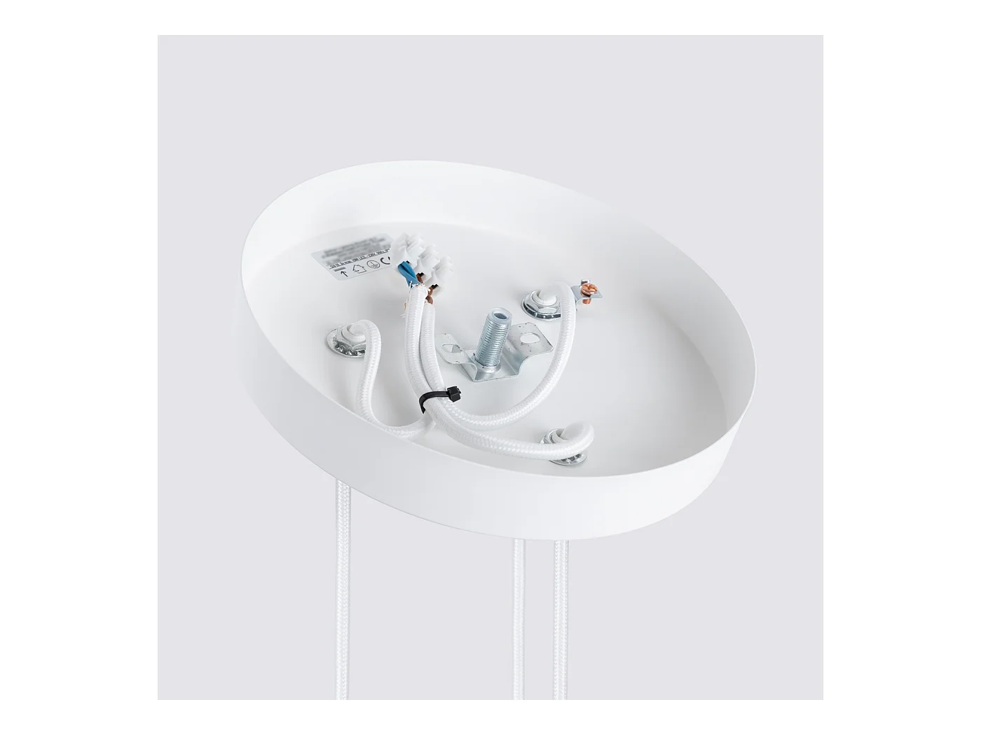 Hanglamp Gloow minimalistisch van  - 3 lichtbronnen 3000K - L.19,5 x H.108 cm - wit