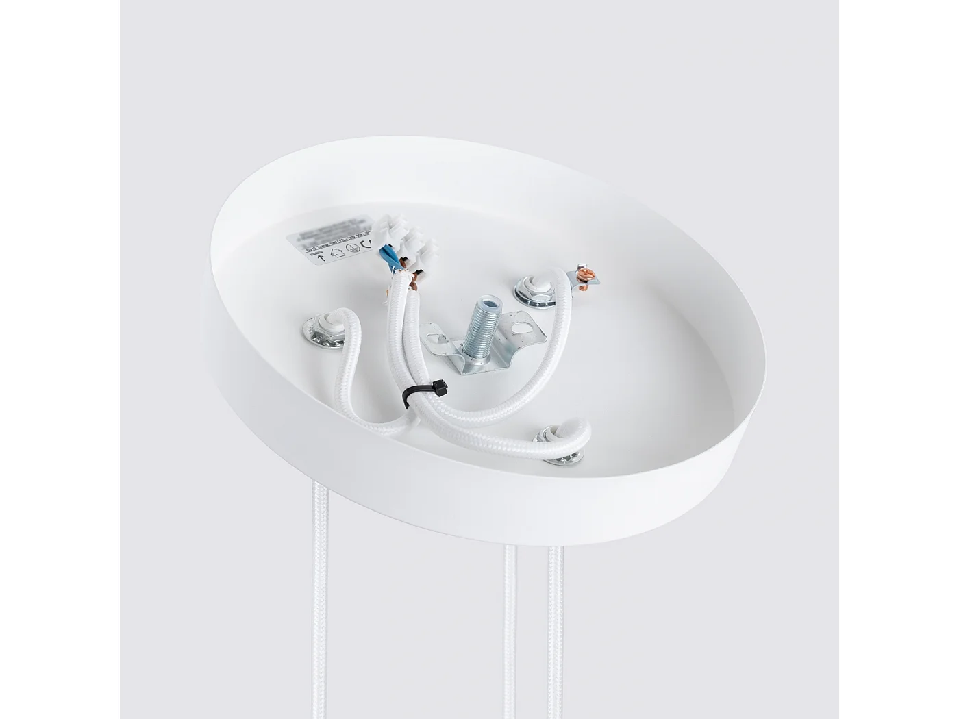 Lampa wisząca minimalistyczny Gloow, aluminium - 3 źródło światła 3000K - L.19.5 x H.108 cm - biały