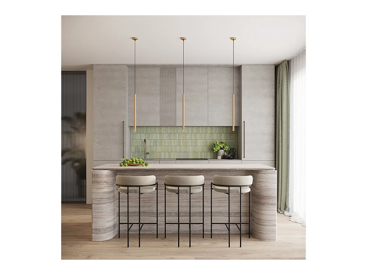 Lampy wiszące nowoczesny Elara, stal - 1 źródło światła 3000K - L.8 x H.120 cm - złoty