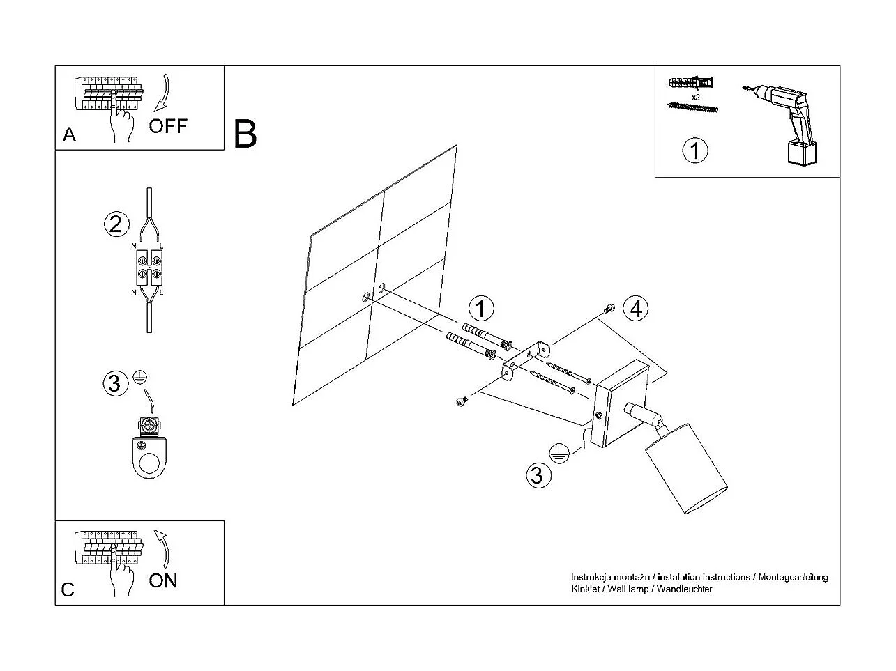Lustre Glois moderne en acier - 1 sources lumineuses 4000K - L.8 x H.18,5 cm - noir/chromé