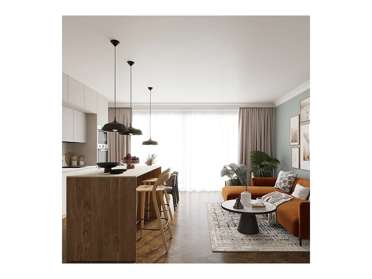 Lampes suspendues Quarix scandinave en acier - 1 sources lumineuses 4000K - L.34 x H.74 cm - noir