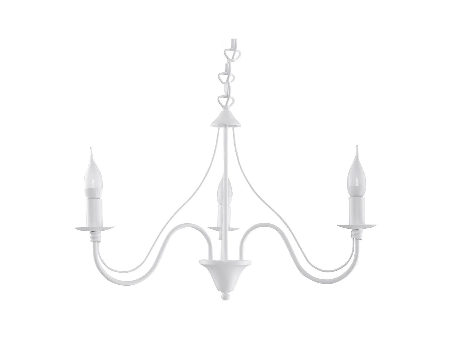 Lustres Vivow moderne en acier - 3 sources lumineuses 4000K - L.60 x H.80 cm - blanc