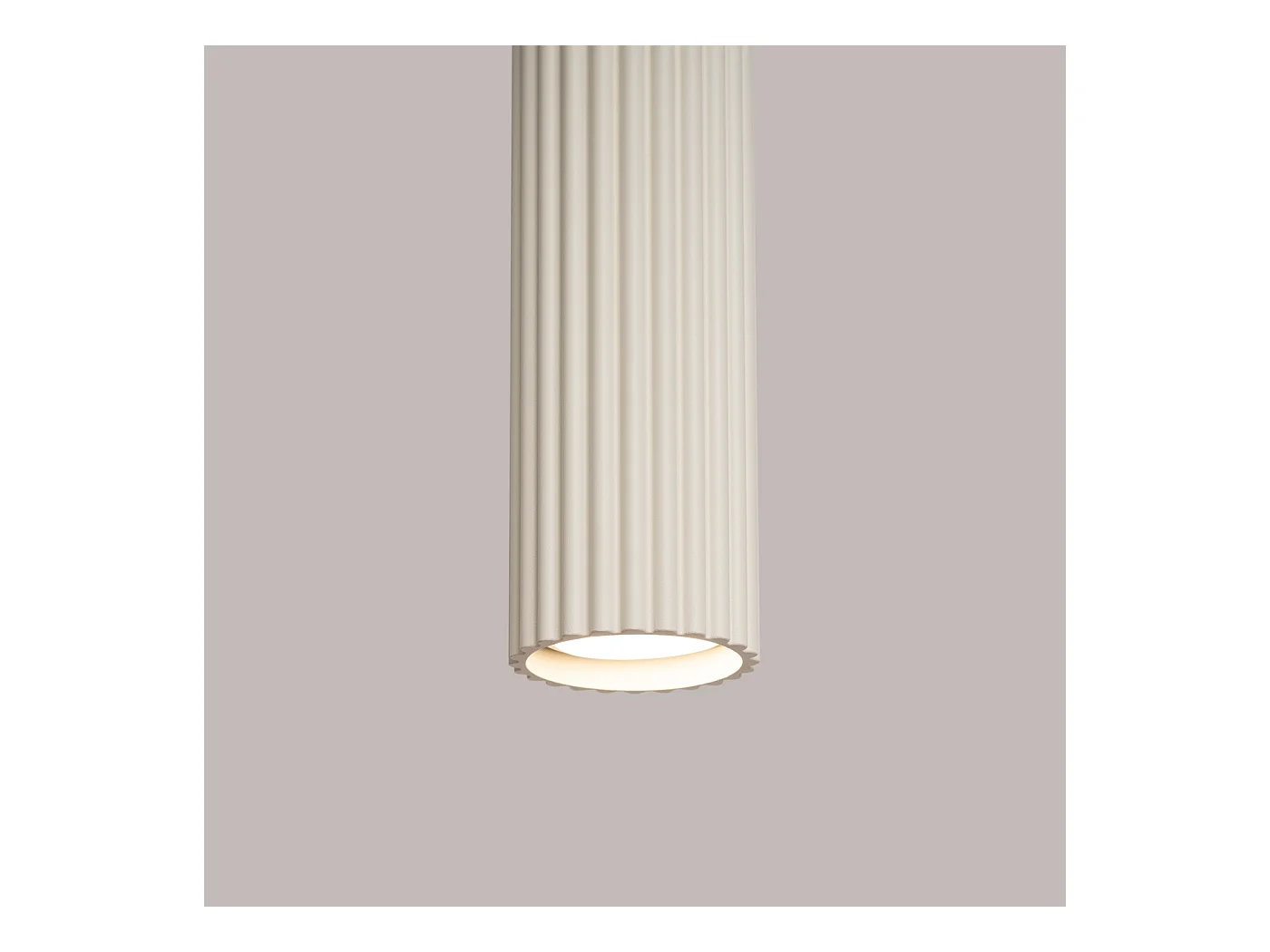 Hanglamp Gloow minimalistisch van  - 1 lichtbronnen 4000K - L.8 x H.118 cm - beige