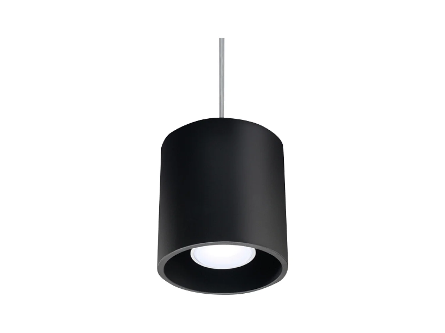 Lampade a sospensione Celeris moderno di alluminio - 1 sorgenti luminose 4000K - L.10 x A.110 cm - nero