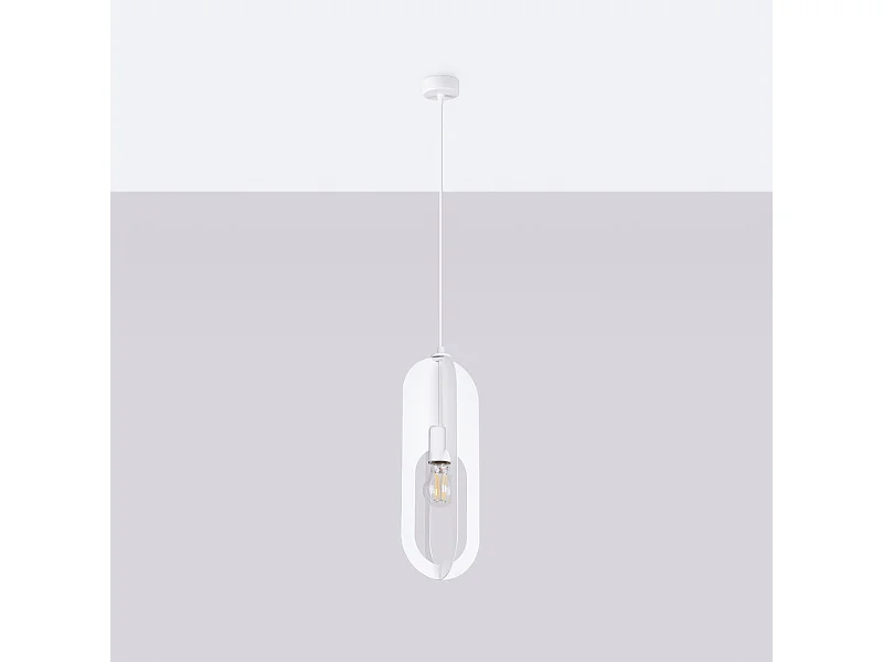 Hanglampen Synexus modern van  - 1 lichtbronnen 4000K - L.11 x H.140 cm - wit