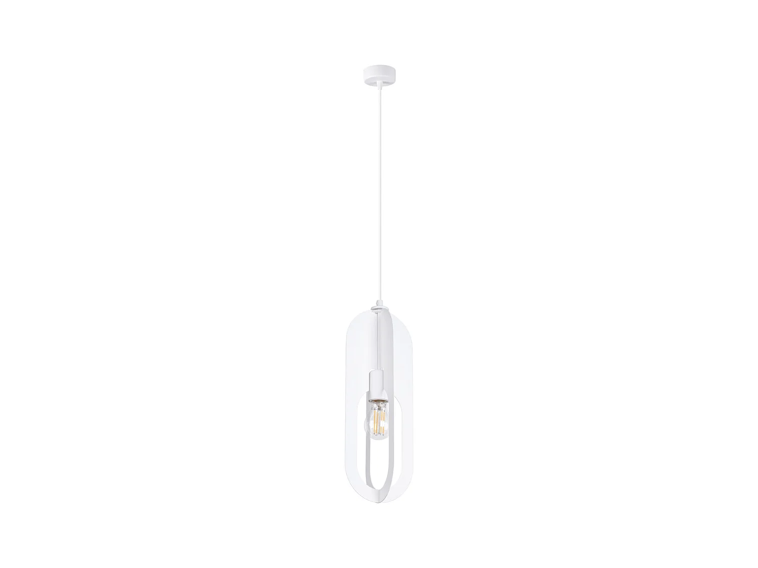 Hanglampen Synexus modern van  - 1 lichtbronnen 4000K - L.11 x H.140 cm - wit