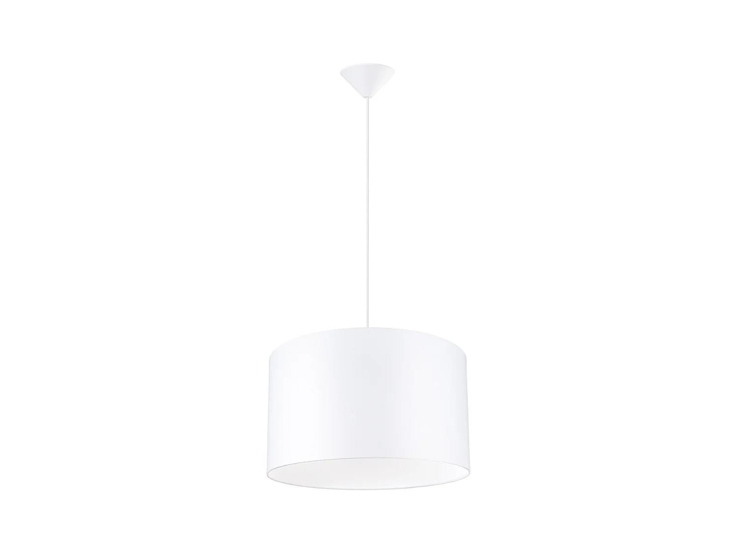 Lampes suspendues Gloxo minimaliste en tissu/PVC - 1 sources lumineuses 3000K - L.40 x H.88 cm - blanc