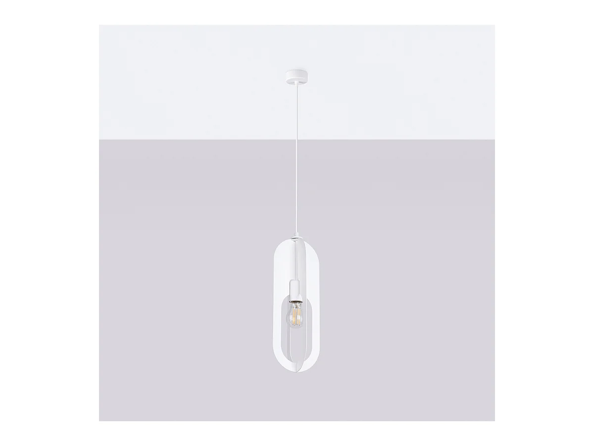 Hanglampen Synexus modern van  - 1 lichtbronnen 3000K - L.11 x H.140 cm - wit