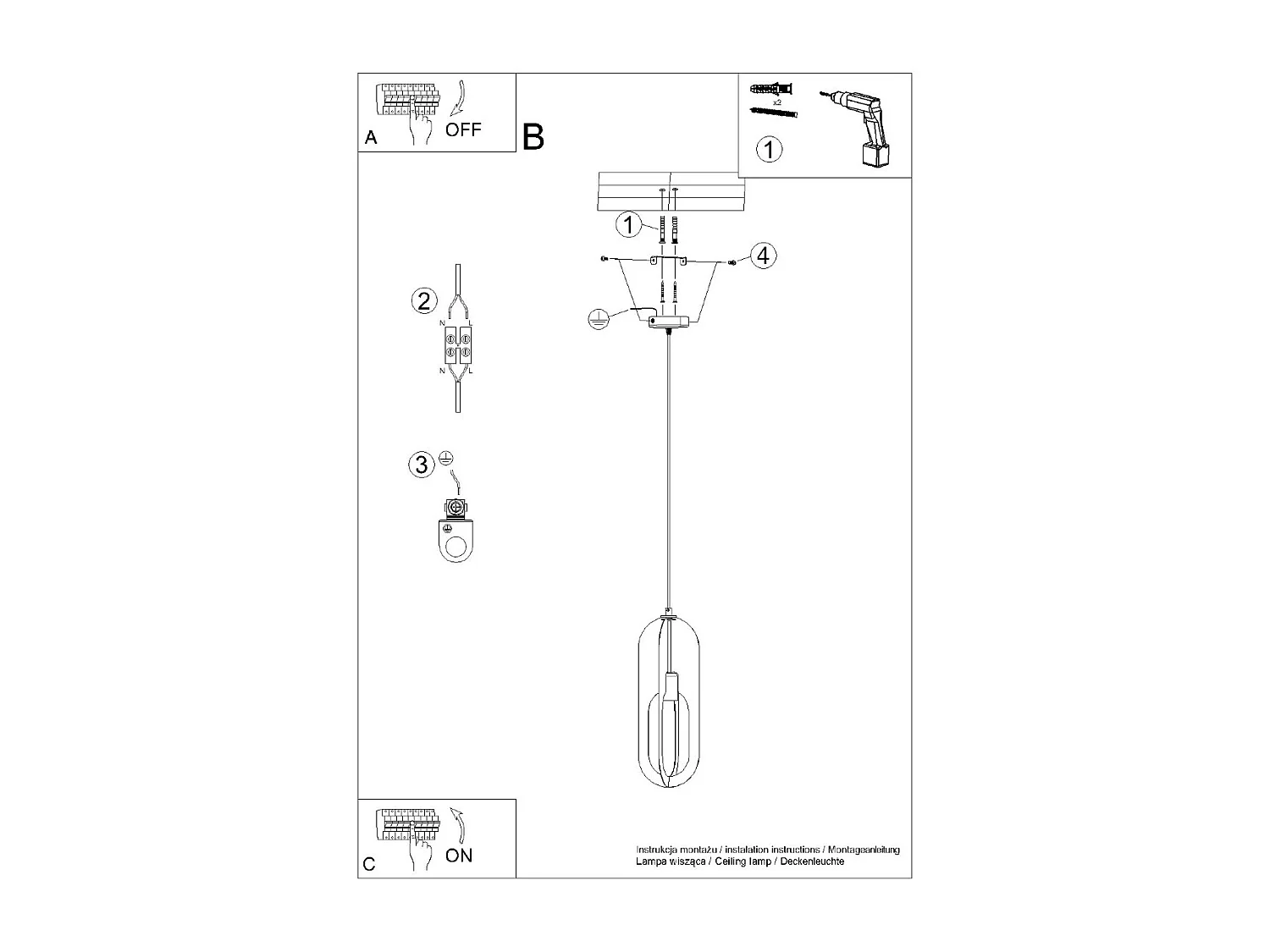Lustre Synexus moderne en acier - 1 sources lumineuses 3000K - L.11 x H.140 cm - blanc