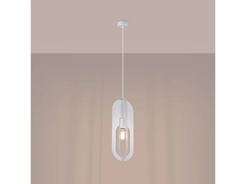 Hanglampen Synexus modern van  - 1 lichtbronnen 3000K - L.11 x H.140 cm - wit