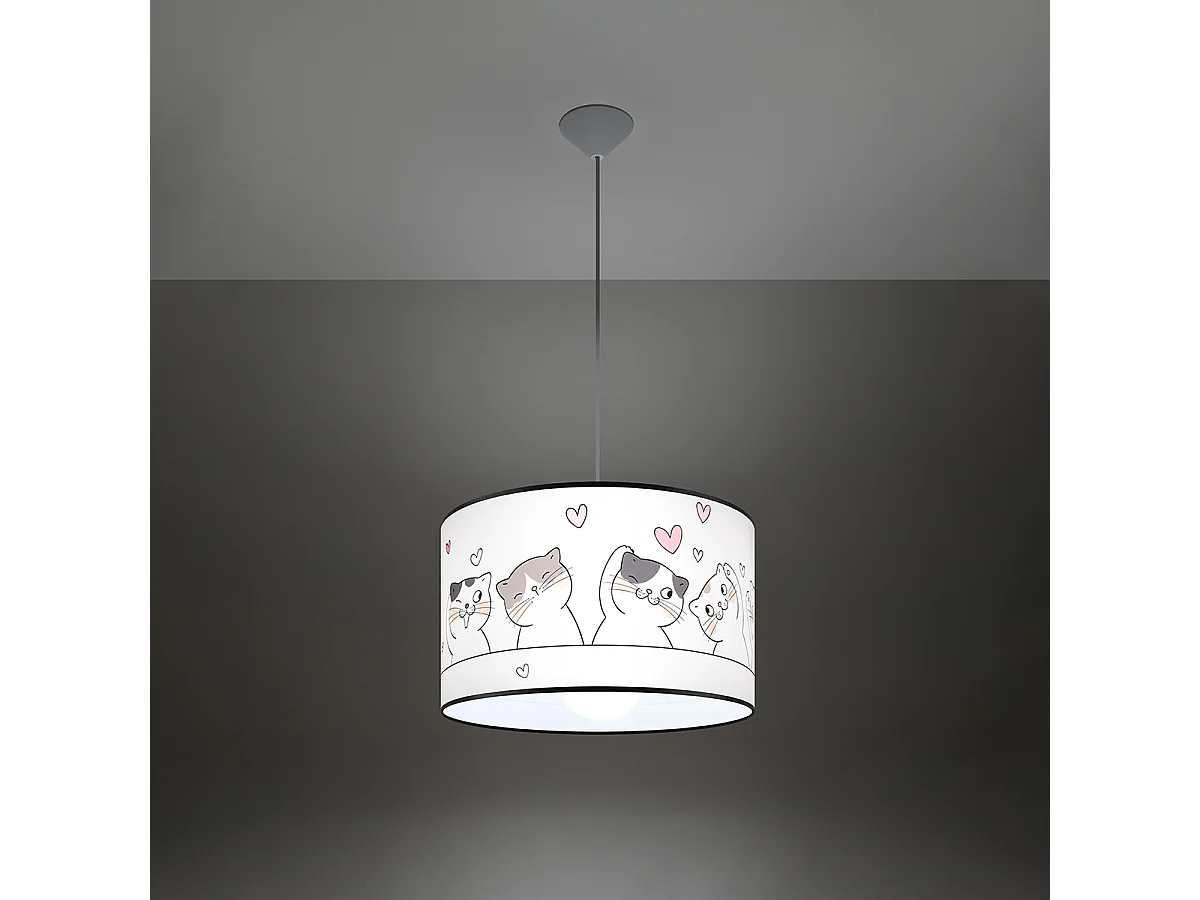 Hanglampen Gatto modern van  - 1 lichtbronnen 3000K - L.40 x H.95 cm - veelkleurig