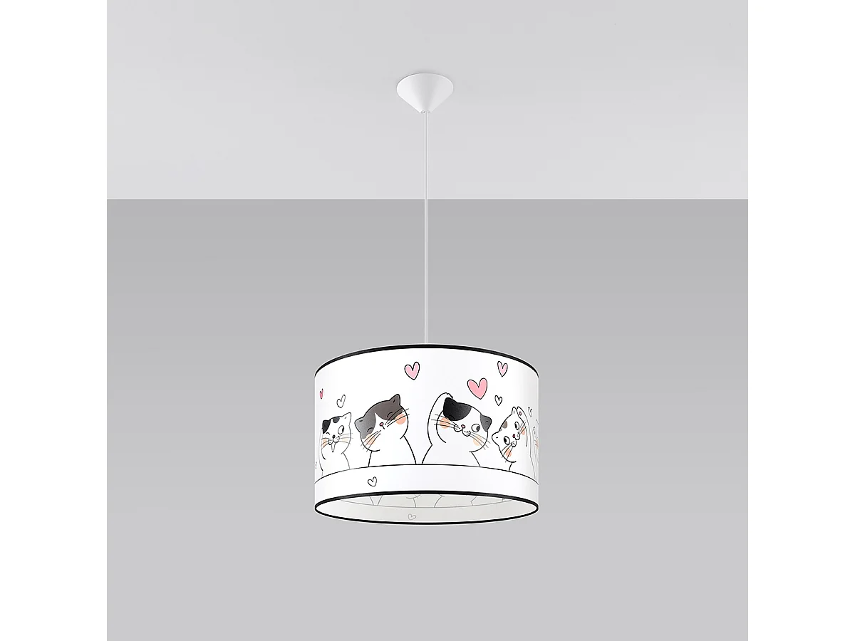 Hanglampen Gatto modern van  - 1 lichtbronnen 3000K - L.40 x H.95 cm - veelkleurig