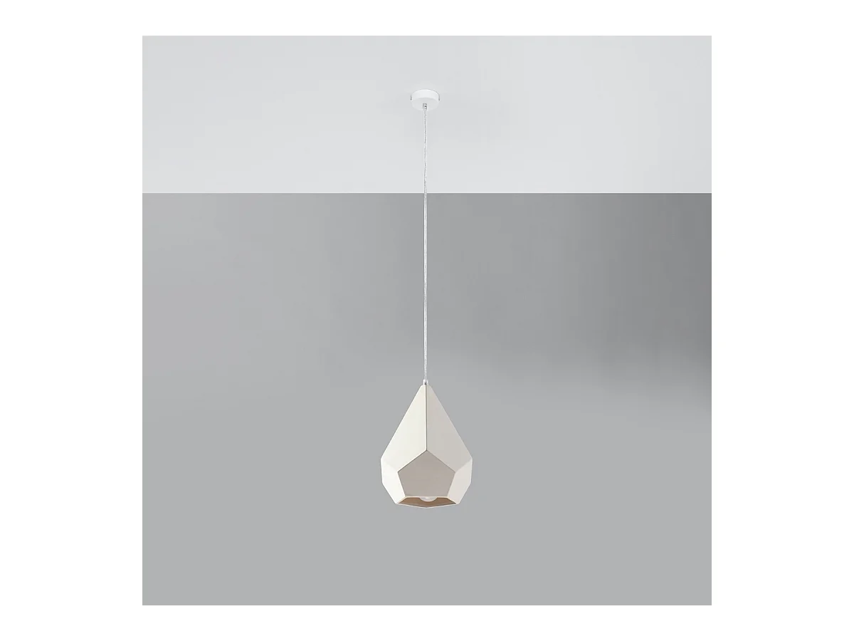 Hanglampen Litch modern van  - 1 lichtbronnen 4000K - L.25 x H.135 cm - wit