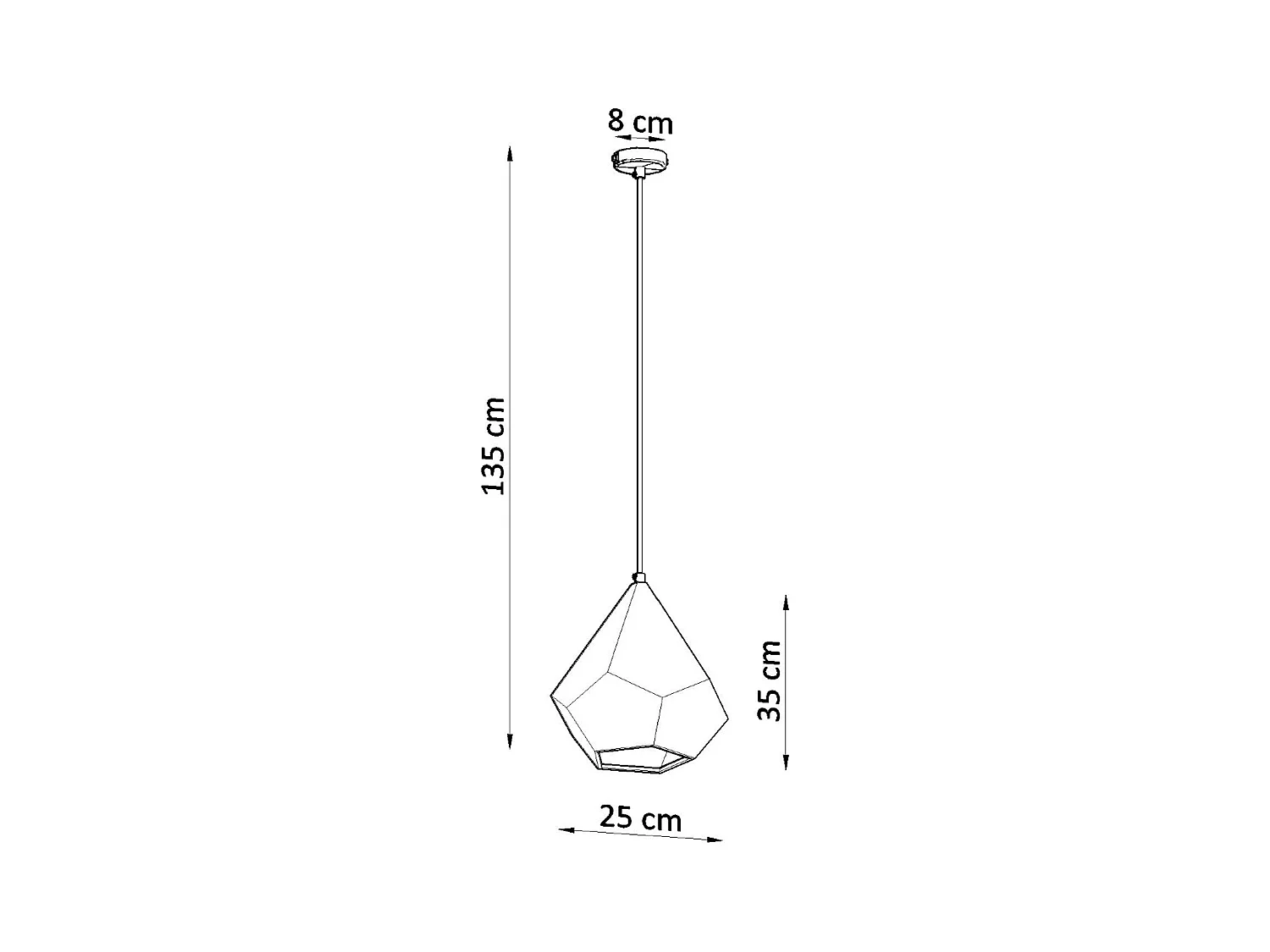 Hanglampen Litch modern van  - 1 lichtbronnen 4000K - L.25 x H.135 cm - wit