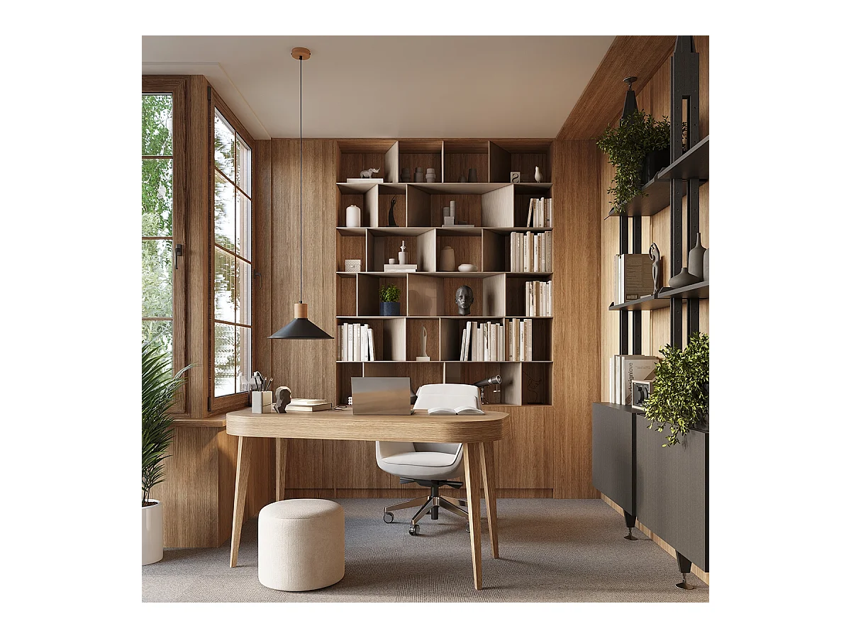 Lampes suspendues Zorra scandinave en acier - 1 sources lumineuses 4000K - L.30 x H.120 cm - noir