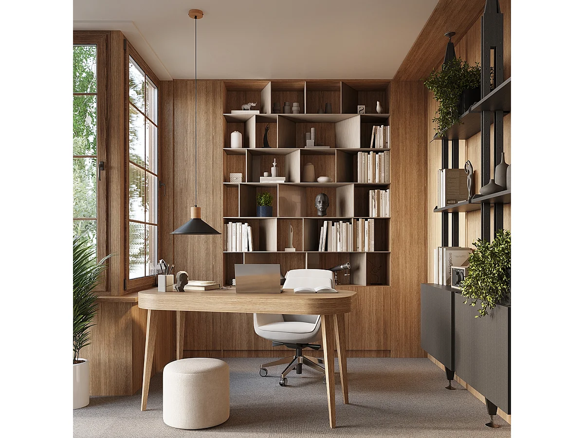 Lampes suspendues Zorra scandinave en acier - 1 sources lumineuses 4000K - L.30 x H.120 cm - noir