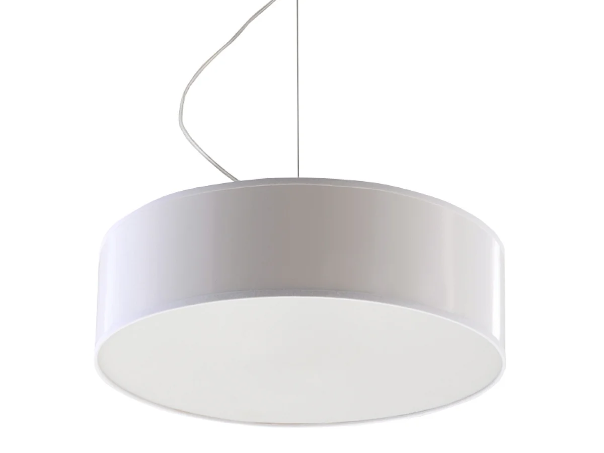 Lámparas colgantes Cercle minimalista de CLORURO DE POLIVINILO - 2 fuentes luminosas 4000K - L.35 x A.111 cm - blanco