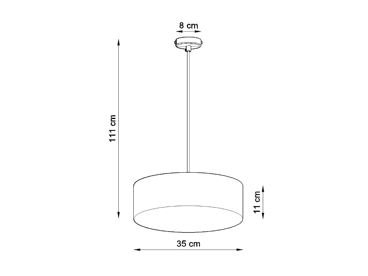 Lámparas colgantes Cercle minimalista de CLORURO DE POLIVINILO - 2 fuentes luminosas 4000K - L.35 x A.111 cm - blanco