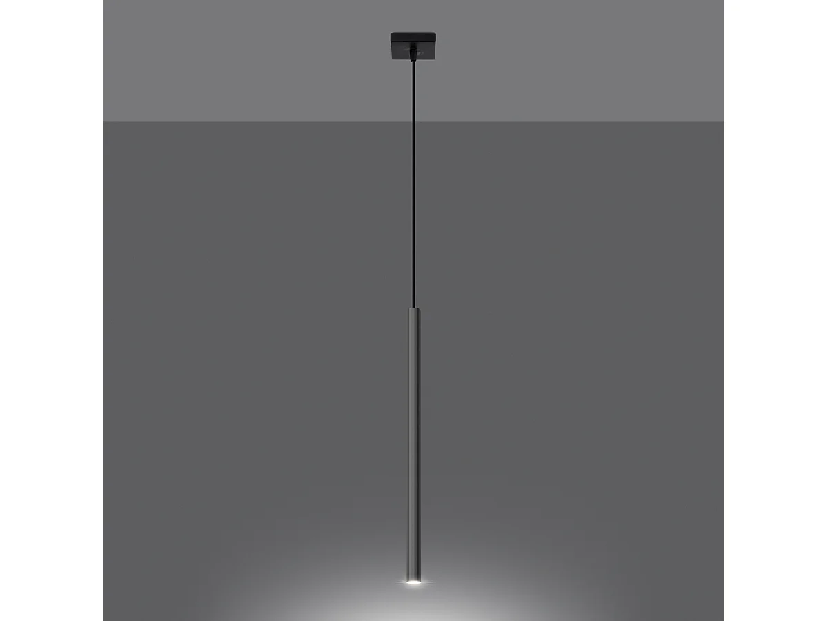 Lampes suspendues Brill moderne en acier - 1 sources lumineuses 3000K - L.8 x H.100 cm - chrome