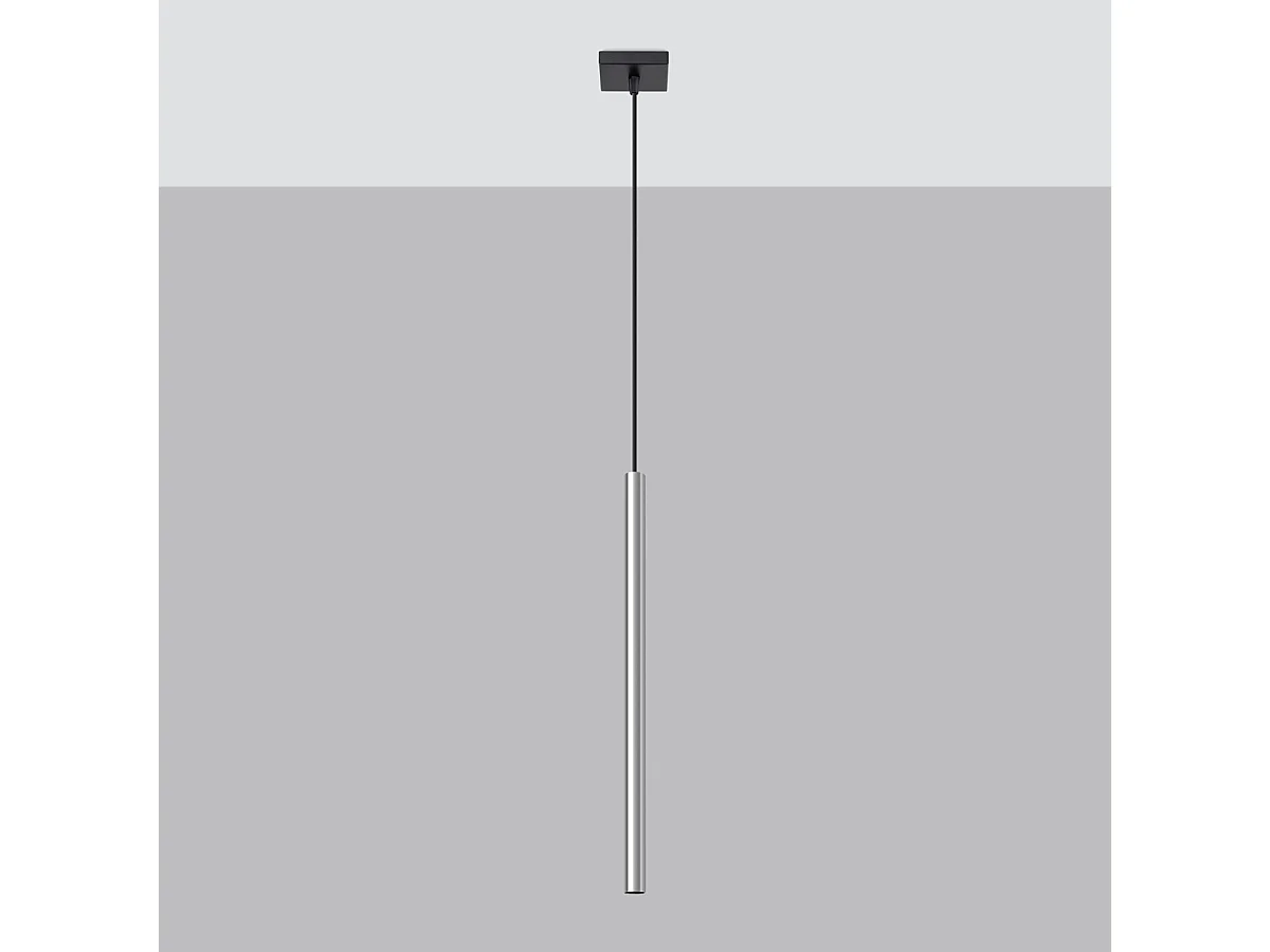 Lampes suspendues Brill moderne en acier - 1 sources lumineuses 3000K - L.8 x H.100 cm - chrome