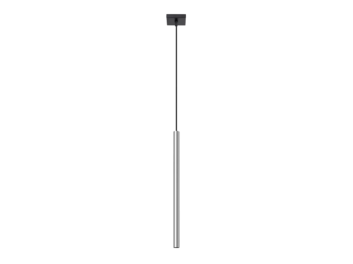 Lampes suspendues Brill moderne en acier - 1 sources lumineuses 3000K - L.8 x H.100 cm - chrome