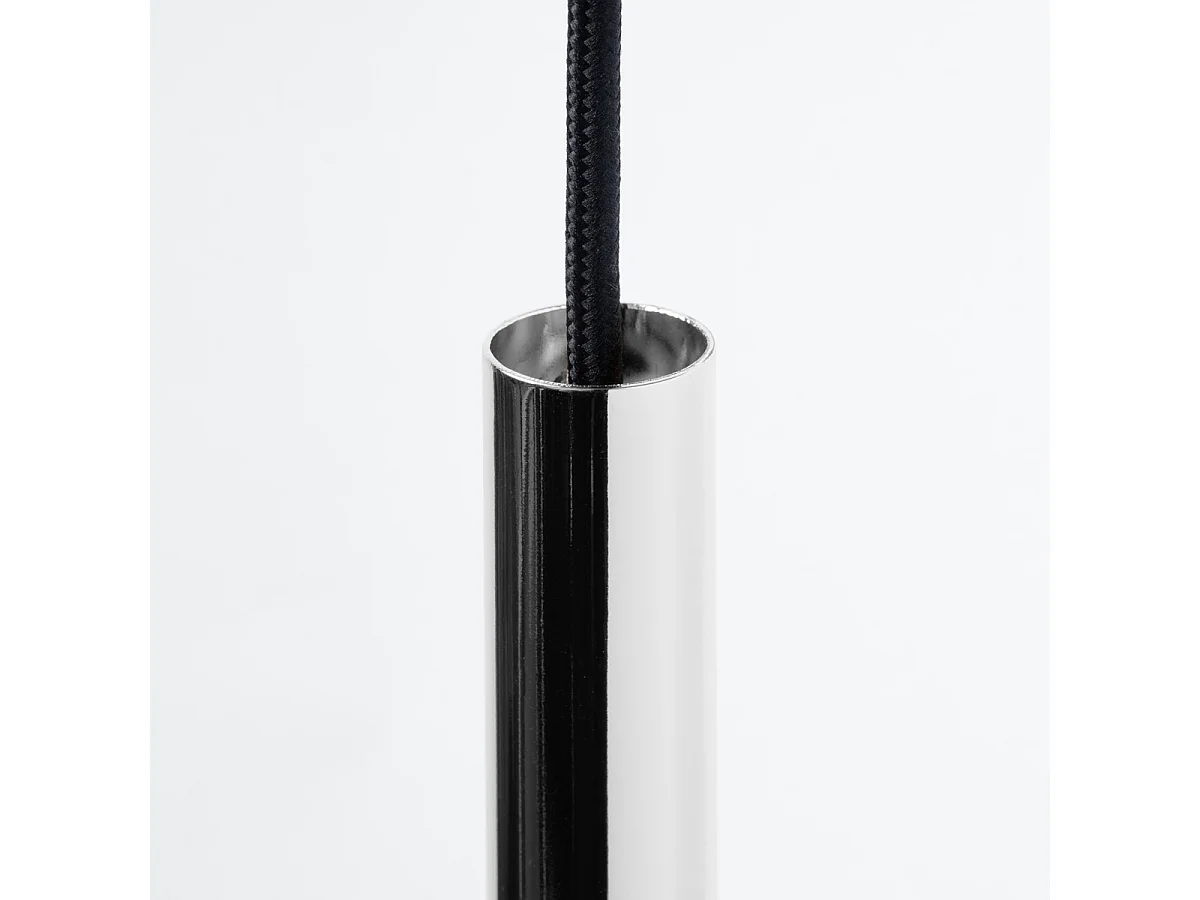 Lampes suspendues Brill moderne en acier - 1 sources lumineuses 3000K - L.8 x H.100 cm - chrome