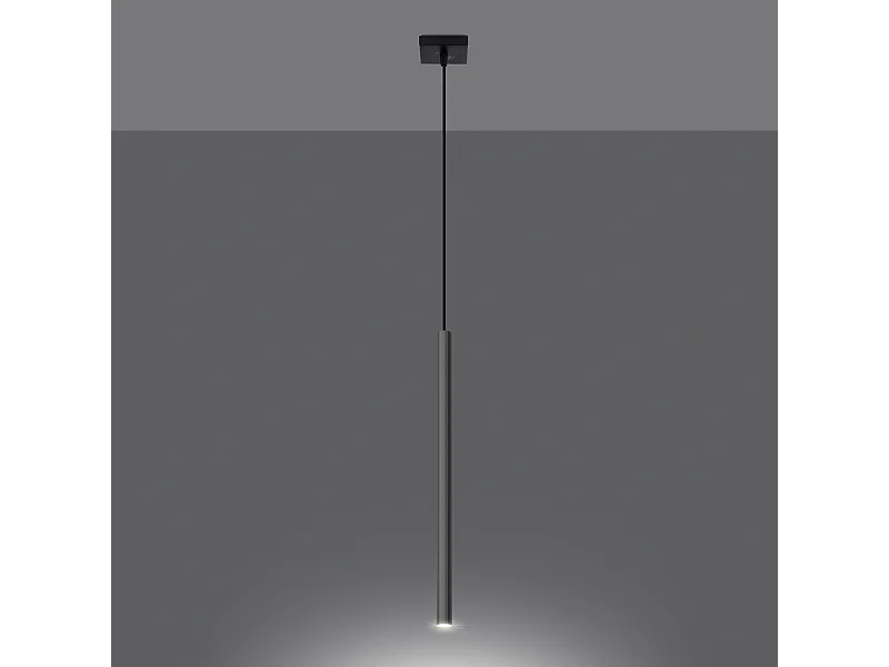 Lampes suspendues Brill moderne en acier - 1 sources lumineuses 3000K - L.8 x H.100 cm - chrome