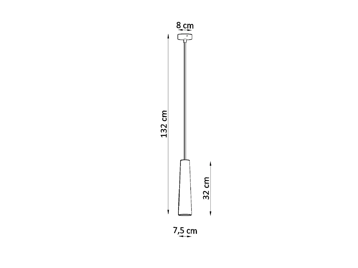 Lampes suspendues Eclix moderne en céramique - 1 sources lumineuses 4000K - L.8 x H.132 cm - blanc