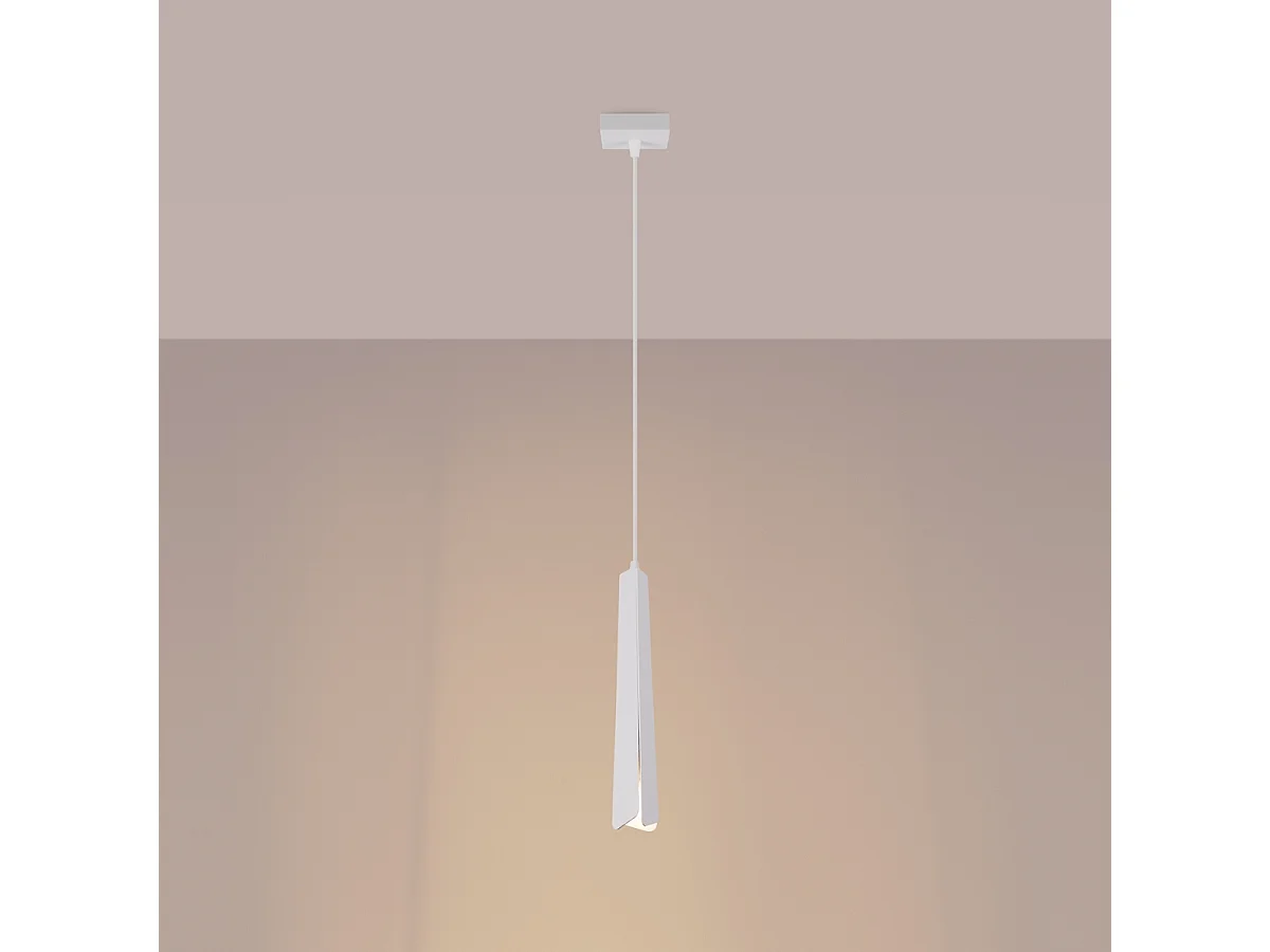 Pendelleuchten Astel skandinavisch aus  Stahl - 1 lichtquellen 3000K - L.8 x H. cm - Weiß