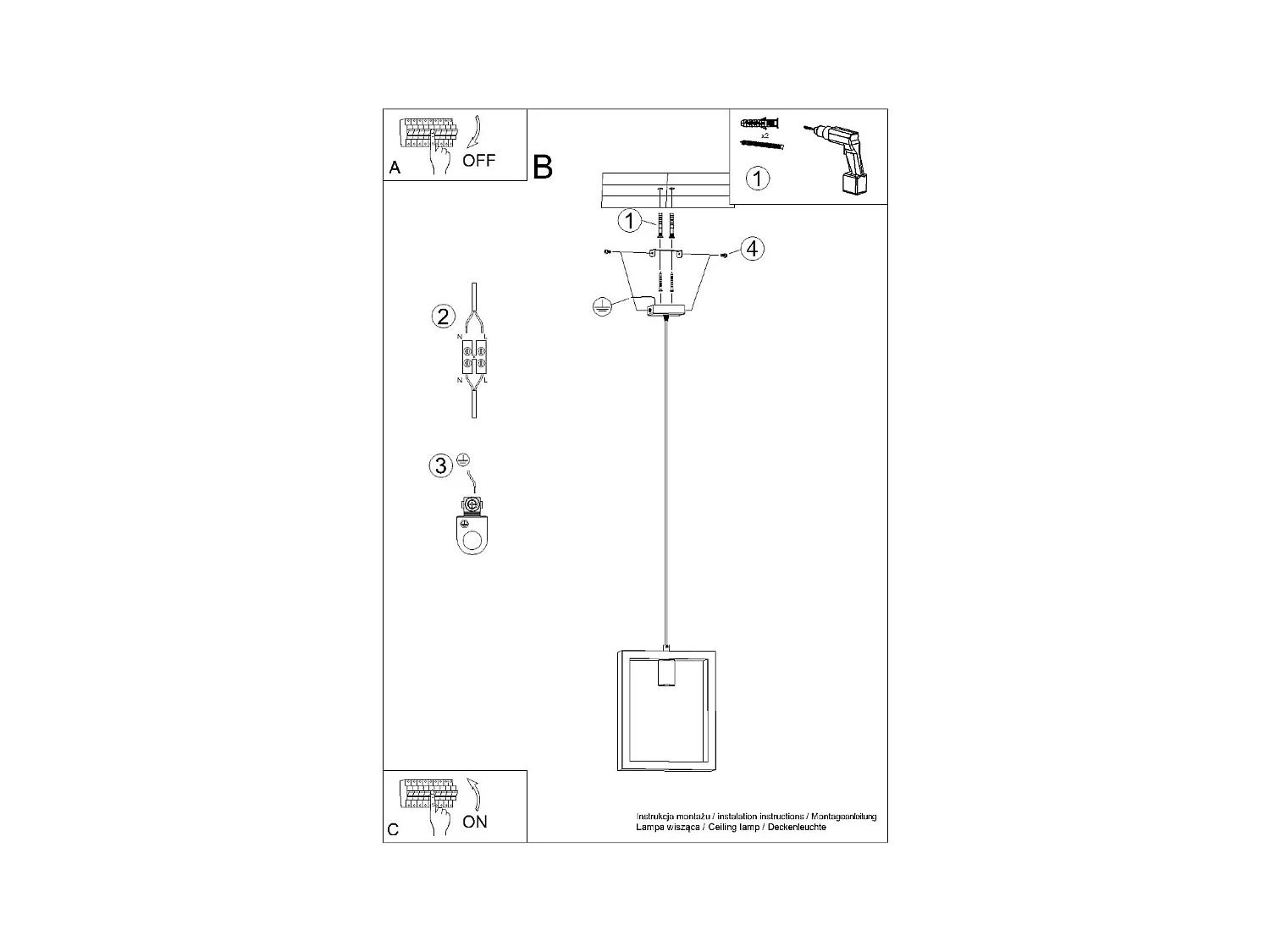 Lampes suspendues Zodiara scandinave en acier/bois - 1 sources lumineuses 3000K - L.24 x H.133 cm - blanc