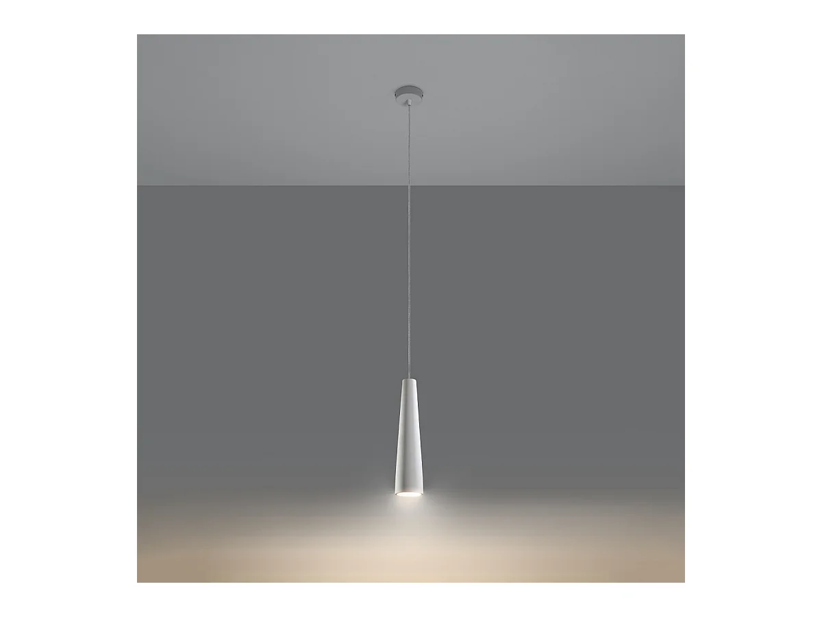 Hanglampen Eclix modern van  - 1 lichtbronnen 3000K - L.8 x H.132 cm - wit