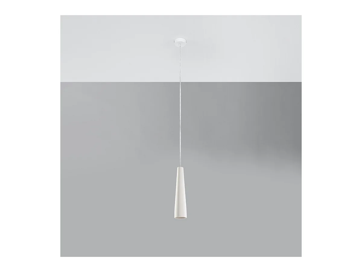 Hanglampen Eclix modern van  - 1 lichtbronnen 3000K - L.8 x H.132 cm - wit